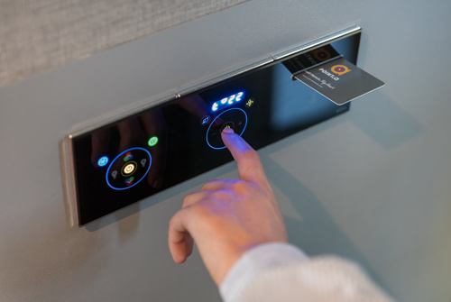 Lighting and air con control panel