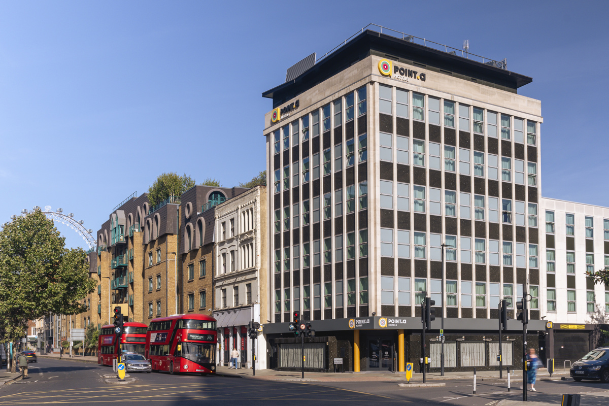 Front entrance of Point A Hotel Westminster in London